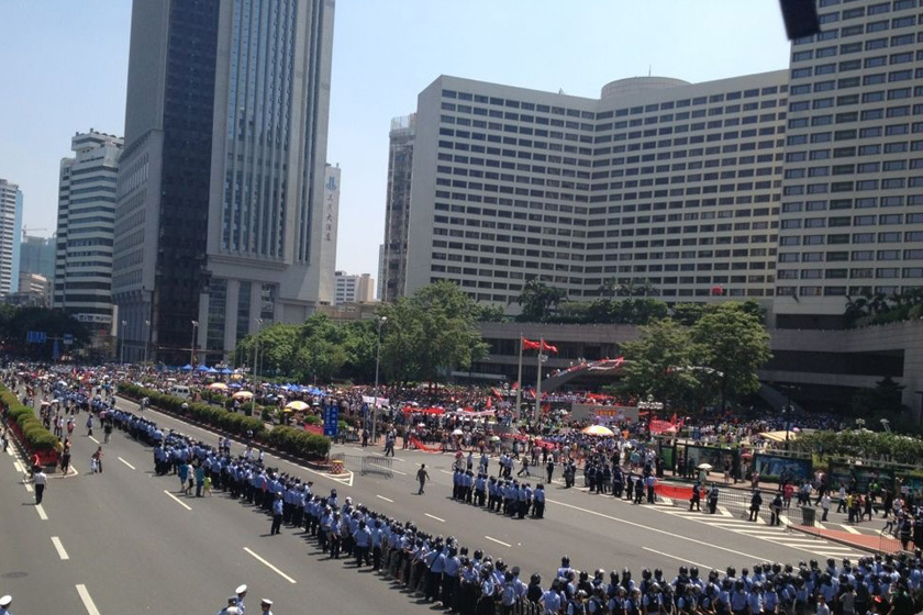 广州,反日示威游行现场