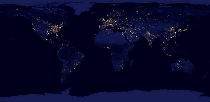 nasa公布迄今最清晰夜晚地球卫星画面