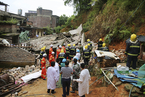 广西梧州一民房受暴雨影响倒塌 致3死4伤