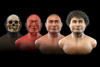 巴西揭晓1万年前非洲穴居人3D人脸重建图 