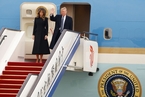 美国总统特朗普抵京 开始对中国进行国事访问