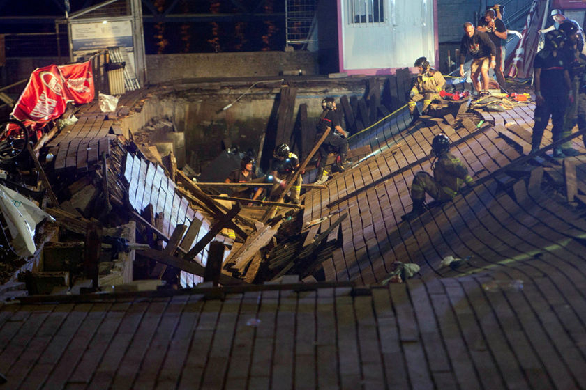 西班牙一音乐节木制看台坍塌 致300多人受伤