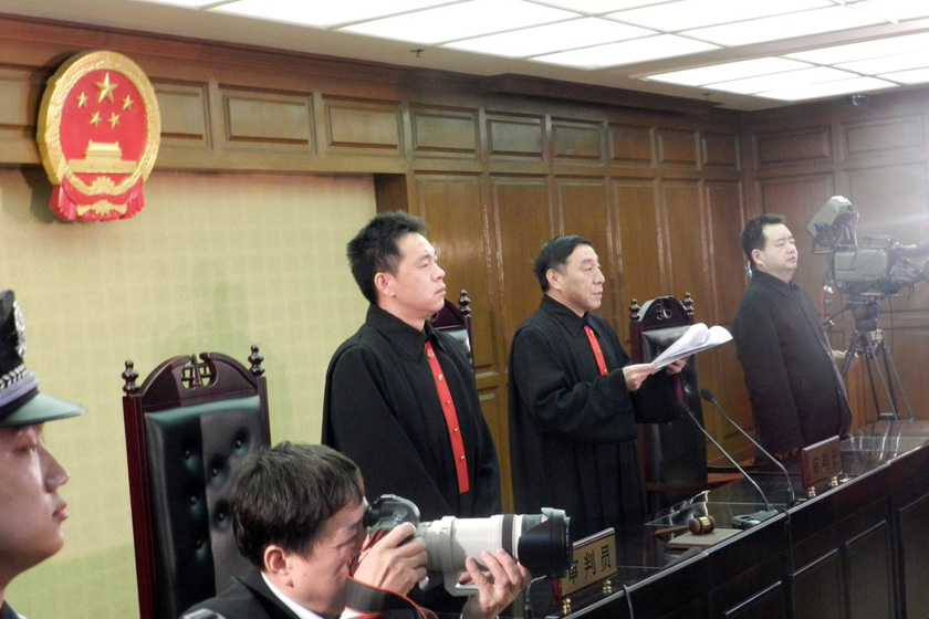 3月19日，北京，法官在法庭上宣判。 王振/CFP_“故宫大盗”一审被判13年
