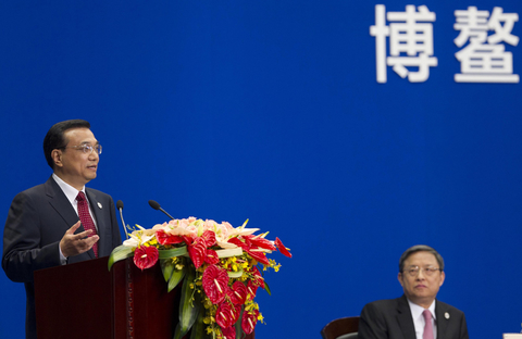 4月2日，中国国务院副总理李克强出席博鳌亚洲论坛2012年年会开幕大会并发表主旨演讲。 盛佳鹏/中新社