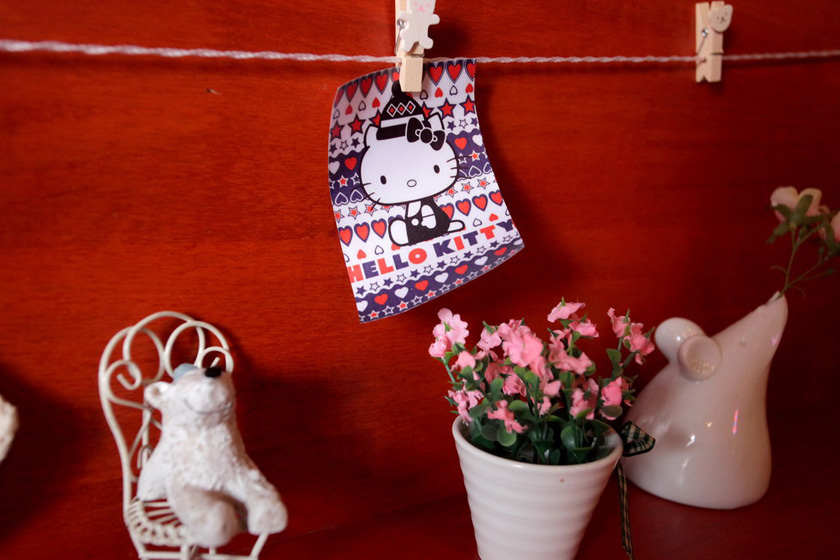 5月17日，西安首家Hello Kitty主题餐厅。 丁聘/CFP_西安首家Hello kitty餐厅受青睐