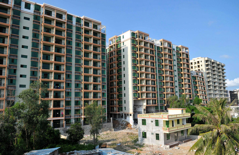 资料图：违章建筑。2011年9月3日摄，三亚小强/东方IC_三亚投资过亿违建被拆