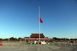 中国为西哈努克降半旗致哀