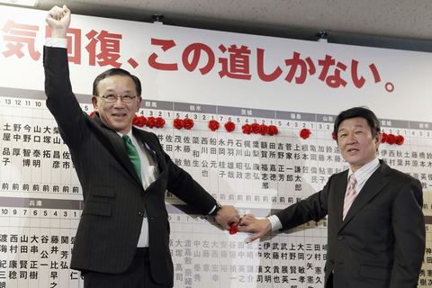 2014年12月15日，第47届日本众院选举落下大幕，日本自民党在本次选举中共获得290个众院席位，以单独超过半数以上席位赢得本次众院大选。而与自民党联合执政的公明党获得35个席位，自公两党执政联盟共获得325个席位，超过众院三分之二以上，将继续执政。