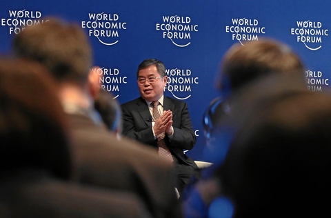 “中国前景展望”主题分论召开。 图片来自世界经济论坛年会