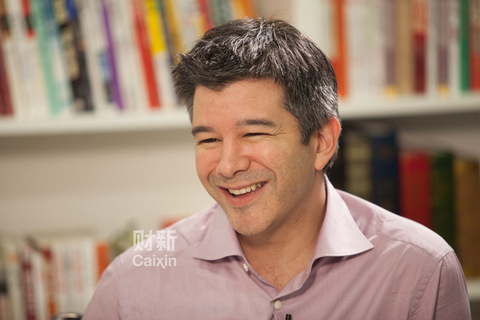 Uber创始人Travis Kalanick在北京接受财新专访。相关采访将于近期在《财新时间》视频节目中播出，并刊登于《财新周刊》。 王攀/财新记者