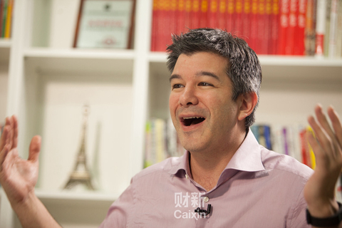 Uber创始人Travis Kalanick在北京接受财新专访。相关采访将于近期在《财新时间》视频节目中播出，并刊登于《财新周刊》。 王攀/财新记者