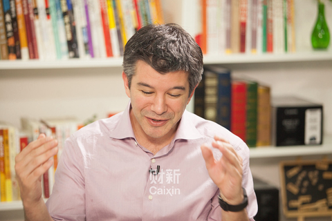 Uber创始人Travis Kalanick在北京接受财新专访。 王攀/财新记者