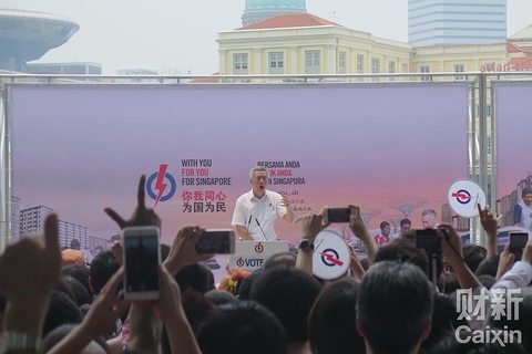 执政党赢得新加坡大选。 陈立雄/财新记者