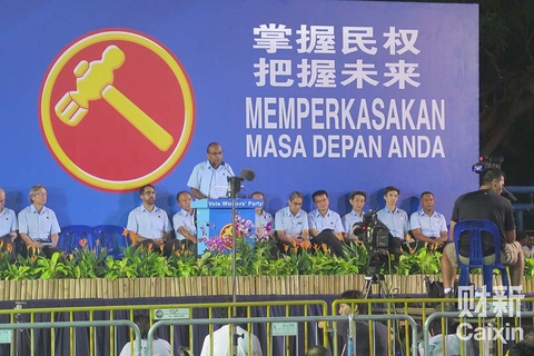 执政党赢得新加坡大选。 陈立雄/财新记者