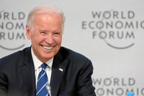 当地时间2016年1月20日，2016冬季达沃斯论坛，美国副总统约瑟夫·拜登。 小白/东方IC