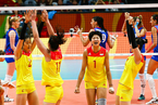 中国队获得里约奥运会女子排球金牌
