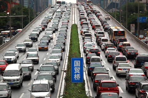 世界无车日 盘点各地拥堵场面_财新网