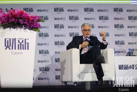 2016年12月2日，第七届财新峰会，美国智库新经济思维研究所理事会主席，英国金融服务局前主席阿代尔·特纳发言。