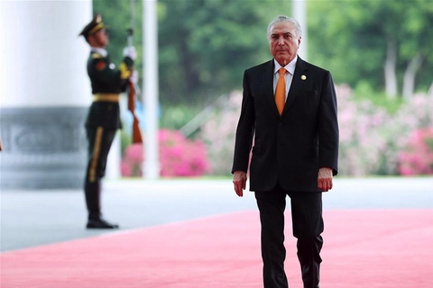 金砖国家领导人厦门会晤的外国领导人抵达会场