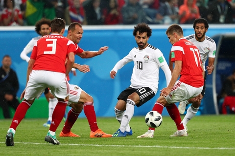 2018年6月19日，俄罗斯，2018俄罗斯世界杯小组赛A组，俄罗斯3-1埃及。图/视觉中国