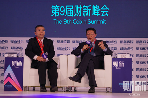 2018年11月18日，第九届财新峰会，财新网总编辑对话全国社会保障基金理事会理事长楼继伟现场。图/财新记者 陈玮曦 丁刚 蔡颖莉 实习记者 许越